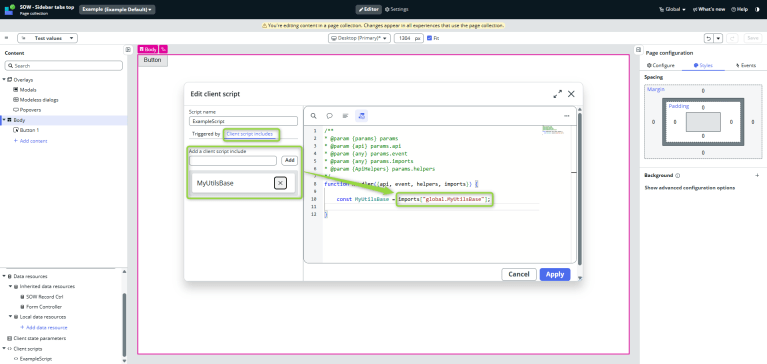 Ux Client Script Includes тау My Ui Builder Corner тшх